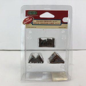 Lemax 2003 Stacked Firewood Set Of 3 Holidays Seasons #34955 Schlefflera Wood